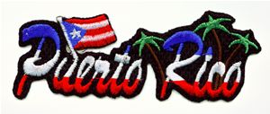  Puerto Rico Bordado Bandera de Puerto Rico y Banderita de Puerto Rico